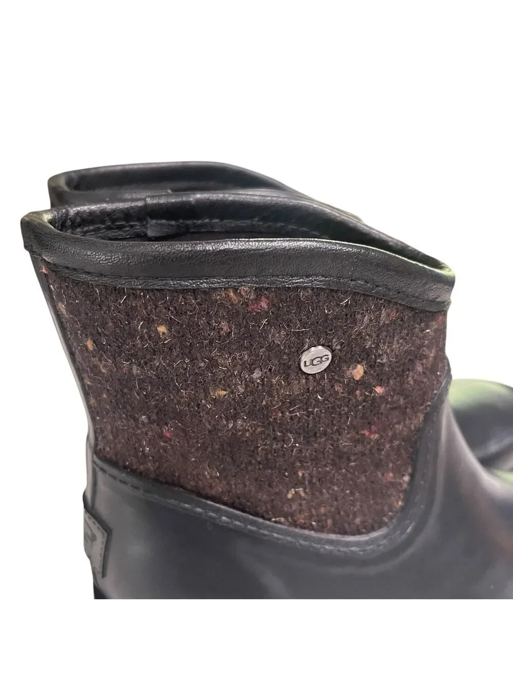 UGG Women’s Paxton Rubber Textile Waterproof Rain Boots SZ 6 Black
